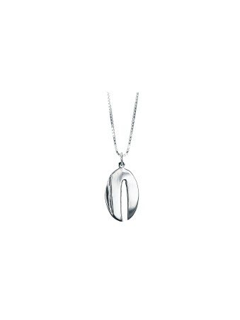 Collier Chai étroit moderne de taille moyenne fabriqué à partir de Ste, argent sterling F