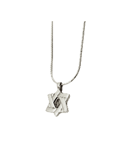 Petite étoile en argent sterling au design classique unisexe o, argent sterling F