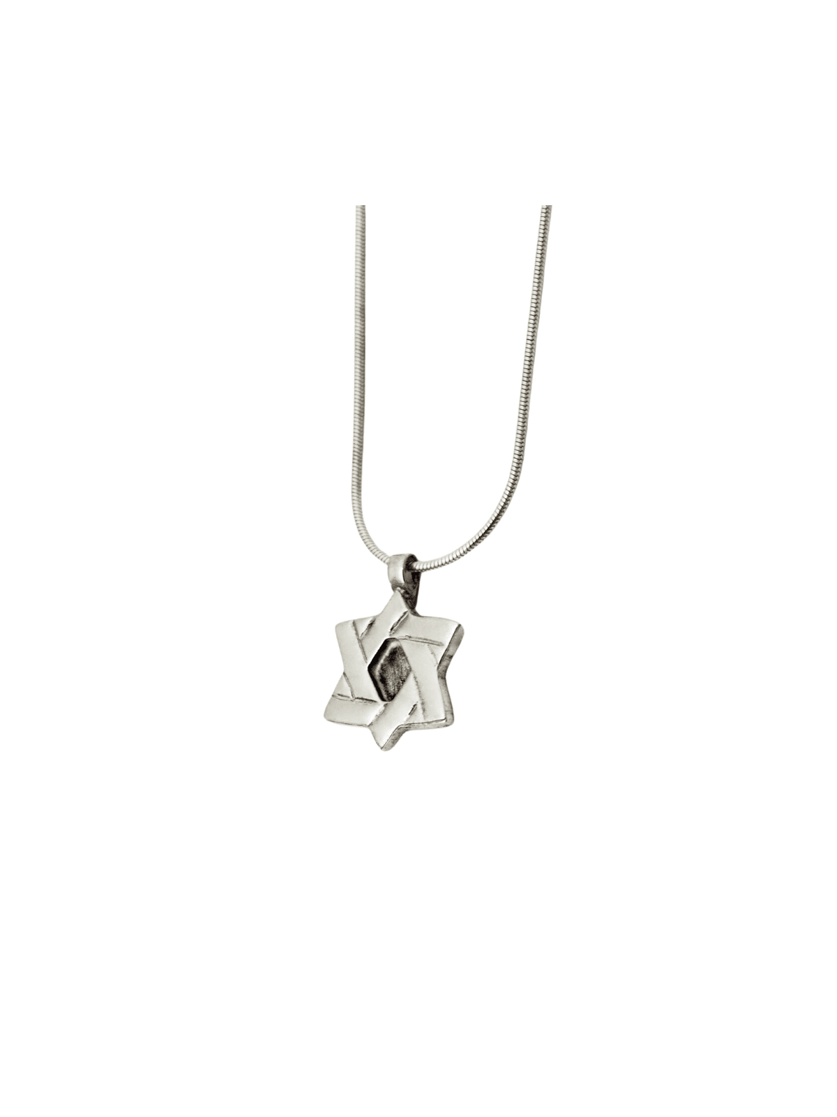 Petite étoile en argent sterling au design classique unisexe o, argent sterling F