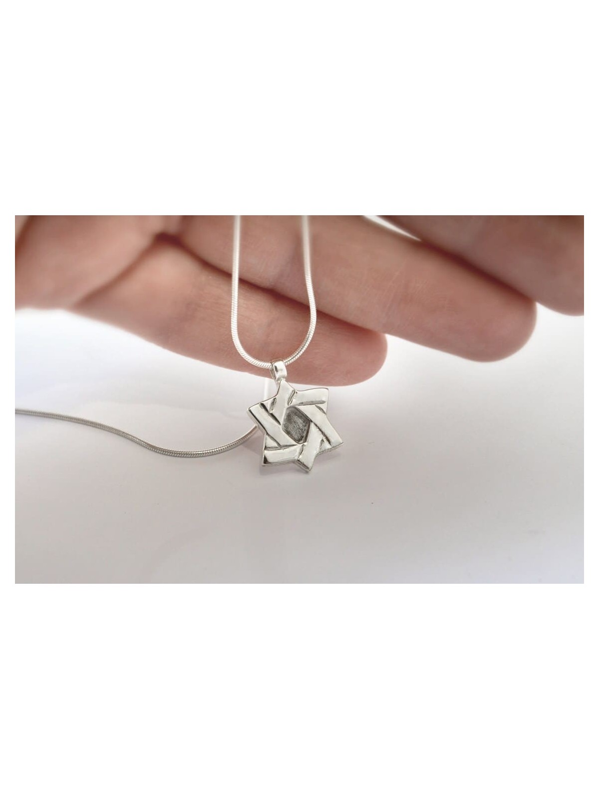 Petite étoile en argent sterling au design classique unisexe o, argent sterling F