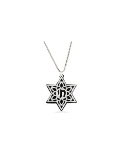 Collier étoile de David en argent et aluminium, famille en argent sterling Ne