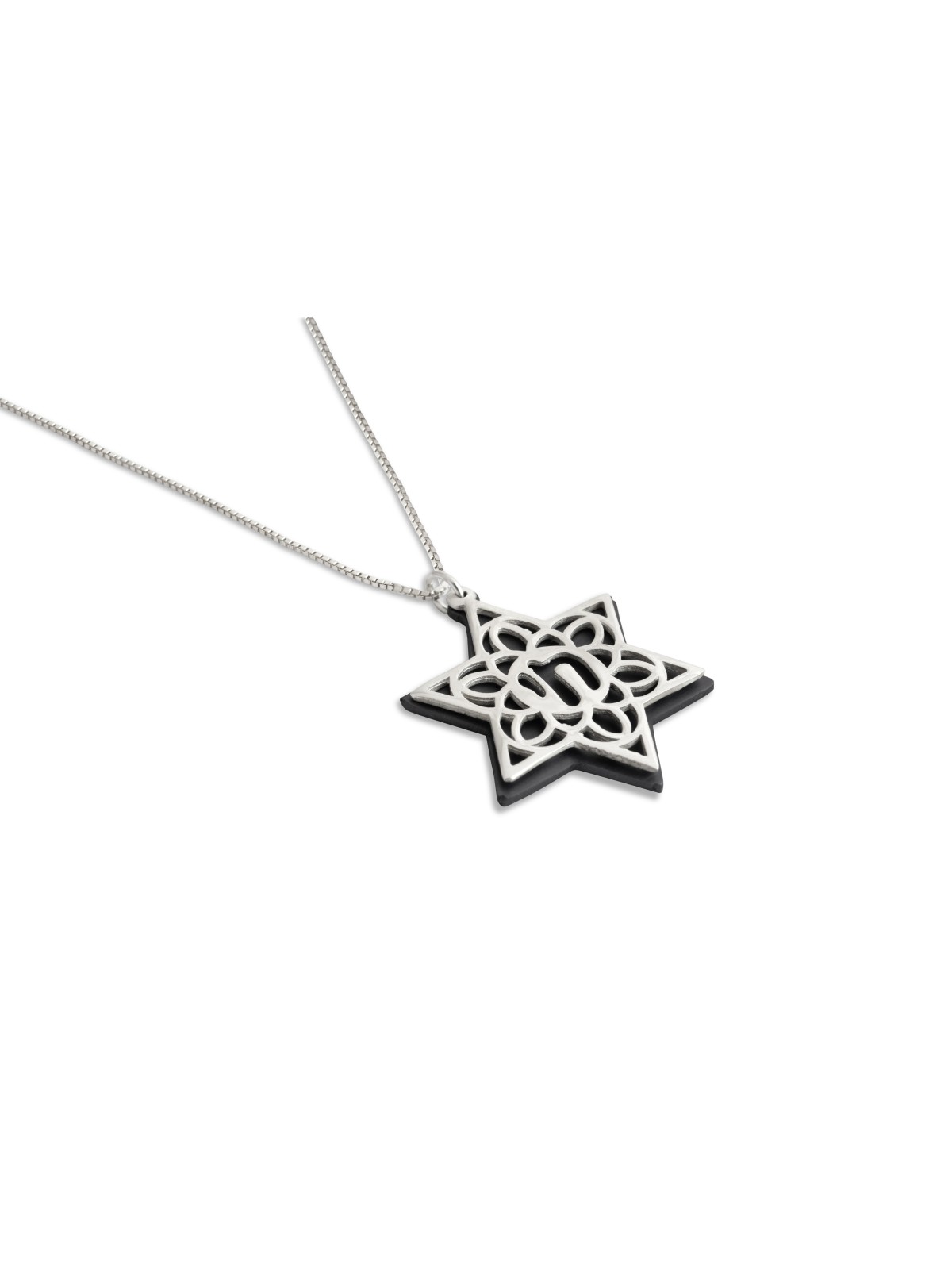 Collier étoile de David en argent et aluminium, famille en argent sterling Ne