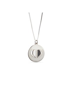 Collier en argent sterling à cœur pliant, collier familial en argent sterling
