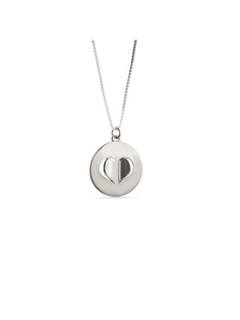 Collier en argent sterling à cœur pliant, collier familial en argent sterling