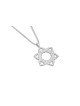 Petit pendentif tourbillonnant Magen David avec coeurs, famille en argent sterling