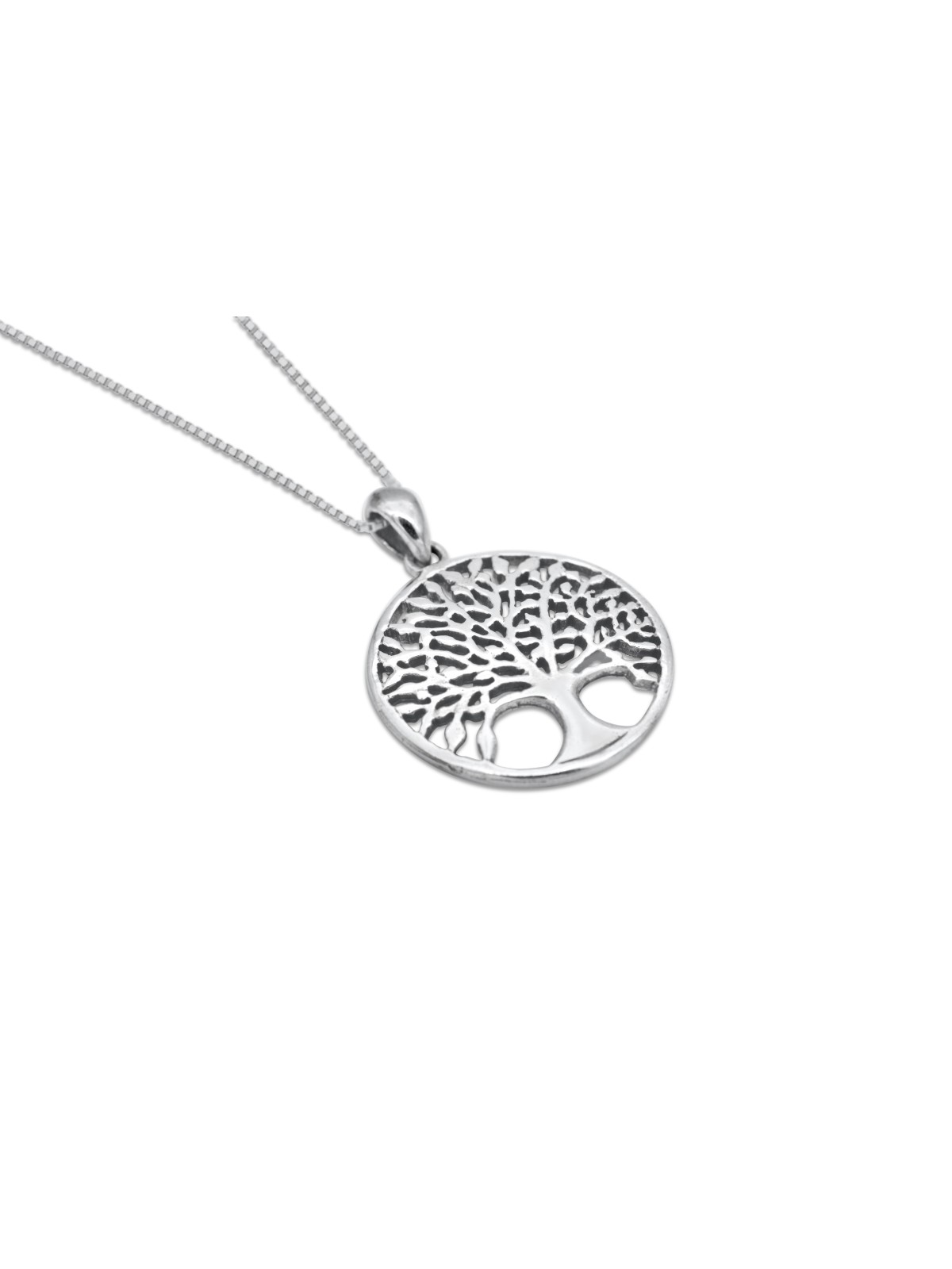 Pendentif en argent découpé arbre de vie, colliers de famille en argent sterling