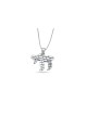 Large Chai Sterling Silver Necklace with Kotel Tex , Sterling Silver F