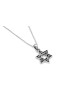 Magen David with Outlines Silver Pendant , Sterling Silver Family Neck