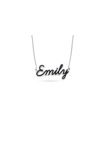 Collier de nom pittoresque en argent sterling avec Ena, argent sterling F