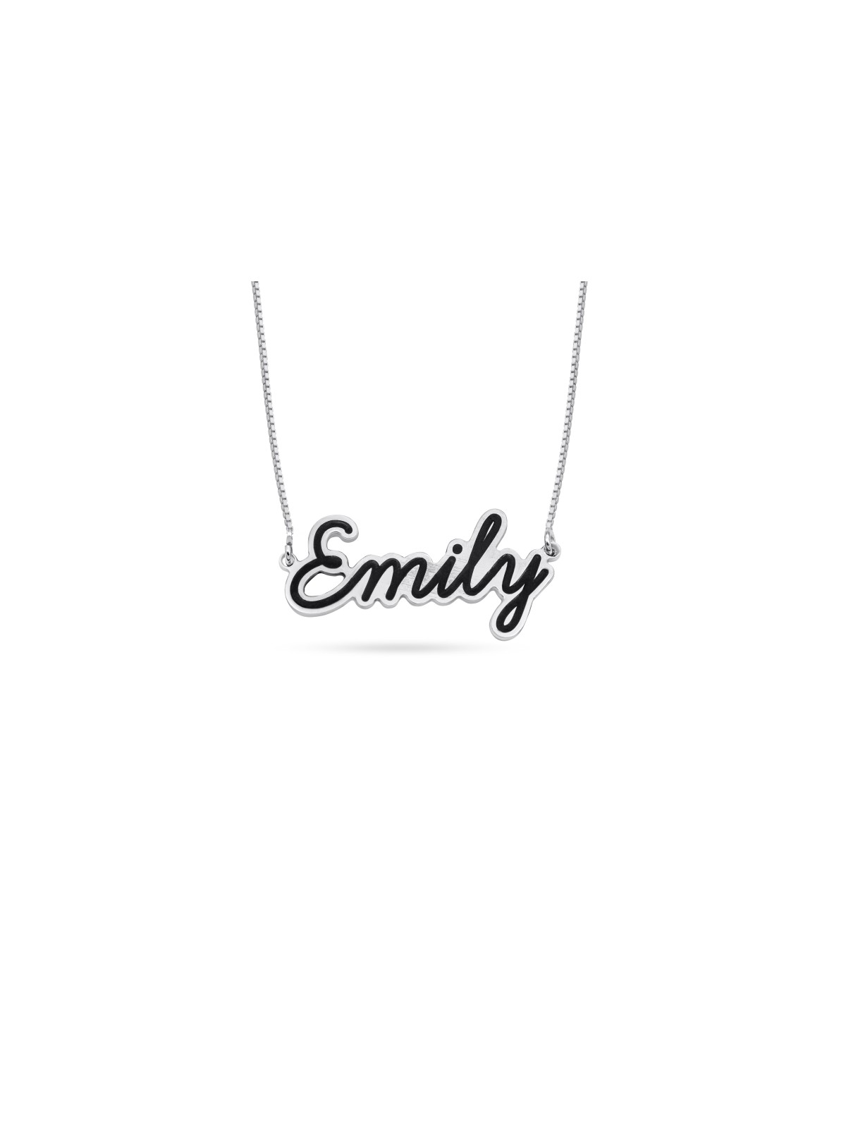 Collier de nom pittoresque en argent sterling avec Ena, argent sterling F