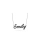 Collier de nom pittoresque en argent sterling avec Ena, argent sterling F