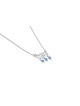 Collier de nom hébreu découpé avec cristal, collier de nom en argent sterling