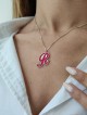 Pendentif élégant initial en émail froid, colliers de noms colorés, Israël