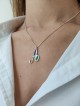 Pendentif élégant initial en émail froid, colliers de noms colorés, Israël