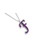 Initial Colorful Internal Enameled Pendant , Colorful Name Necklaces ,