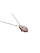 Small Aluminum and Silver Hamsa Pendant , Sterling Silver Family Neckl
