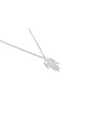 Collier d'argent de regard moderne de Hamsa, collier de famille d'argent sterling