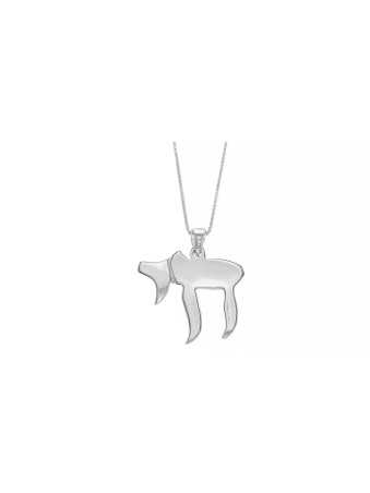 Grand collier Chai en argent sterling, famille en argent sterling N