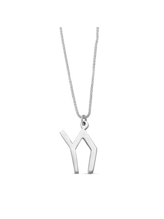 Pendentif Chai en argent sterling minimaliste moderne Nec, bijoux Chai, est