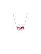 Collier de nom hébreu classique avec émail, colliers de noms colorés, I