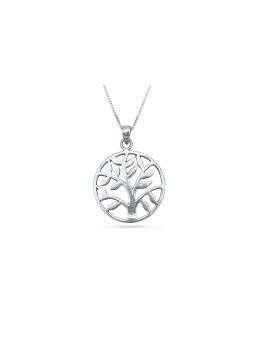 Big and Beautiful Tree of Life Silver Necklace , Sterling Silver Famil