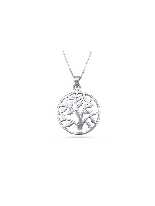 Big and Beautiful Tree of Life Silver Necklace , Sterling Silver Famil