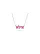 Fashionable Hebrew Name Necklace with Enamel , Colorful Name Necklaces