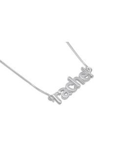 Pendentif nom en argent sterling 3D, colliers de nom en argent sterling, Isr