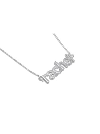 Pendentif nom en argent sterling 3D, colliers de nom en argent sterling, Isr