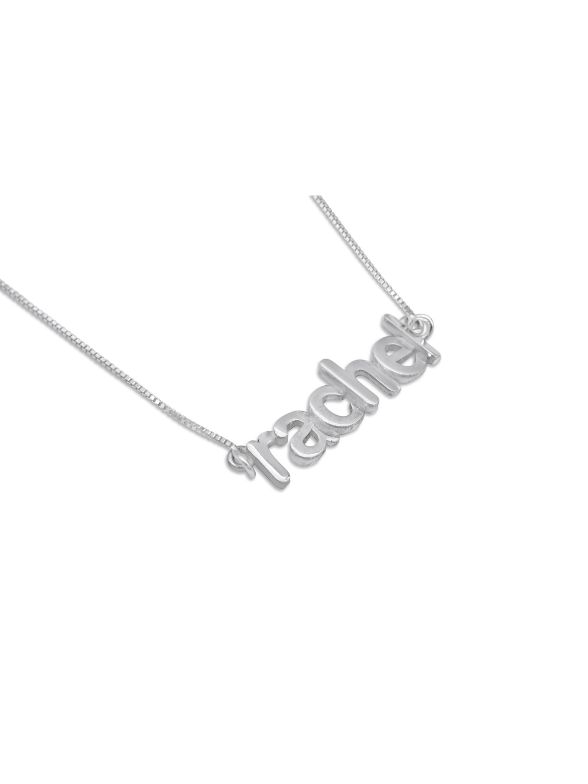 Pendentif nom en argent sterling 3D, colliers de nom en argent sterling, Isr