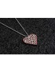 Pendentif coeur en argent et aluminium en filigrane, bijoux juifs en filigrane,