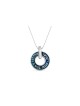 Pendentif rond en argent émaillé Shema Israel, famille en argent sterling Ne