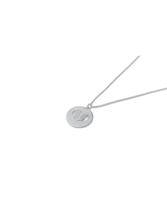 Pendentif en argent coeur pliant personnalisé, collier nom en argent sterling