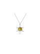 Collier émaillé en argent double étoile de David, famille en argent sterling
