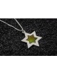Double-Star of David Silver Enameled Necklace , Sterling Silver Family