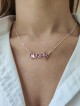 Pendentif nom en argent sterling émaillé, colliers de nom colorés, Isra