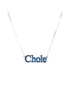 Pendentif nom anglais émaillé classique et époustouflant, nom coloré Nec