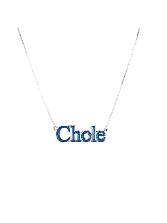 Pendentif nom anglais émaillé classique et époustouflant, nom coloré Nec