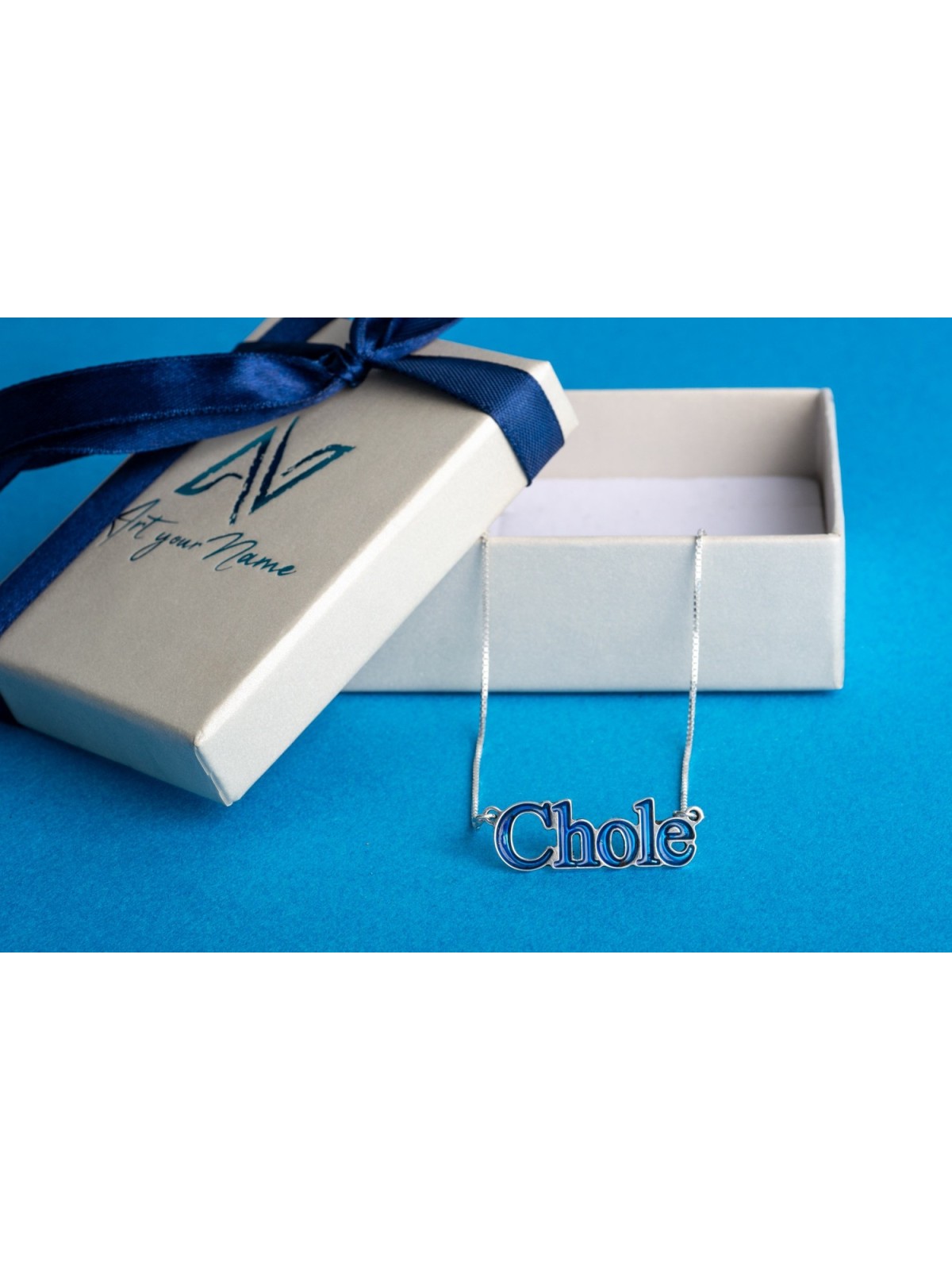 Pendentif nom anglais émaillé classique et époustouflant, nom coloré Nec