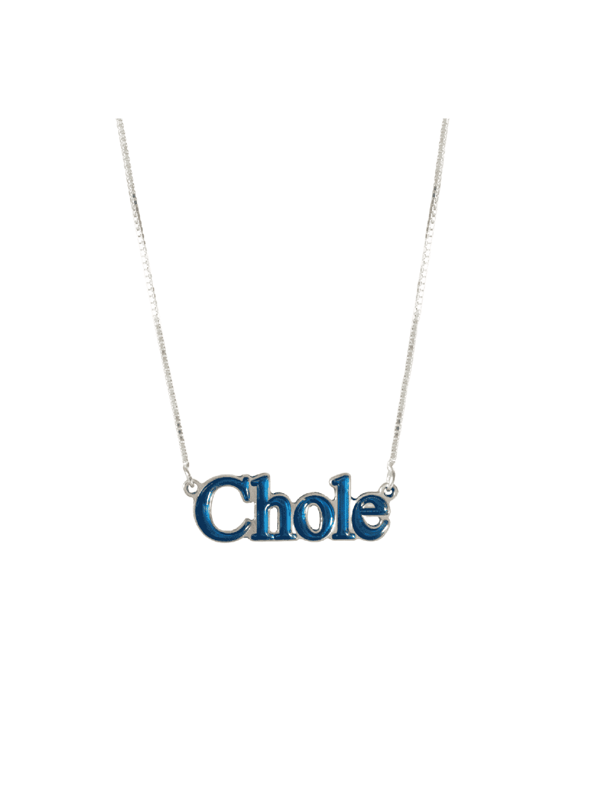 Pendentif nom anglais émaillé classique et époustouflant, nom coloré Nec