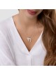 Grand pendentif Chai de forme carrée en argent 925 en mode, argent sterling F