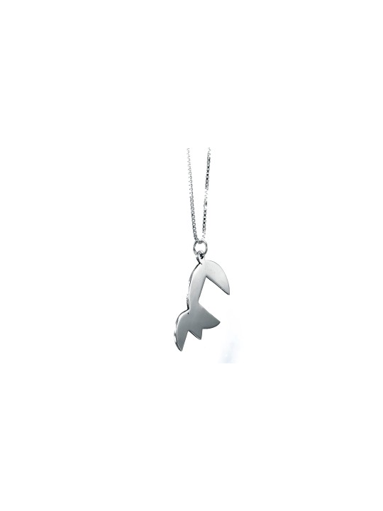 Round Silver Child Chai Pendant Shape Like the Old , Sterling Silver F