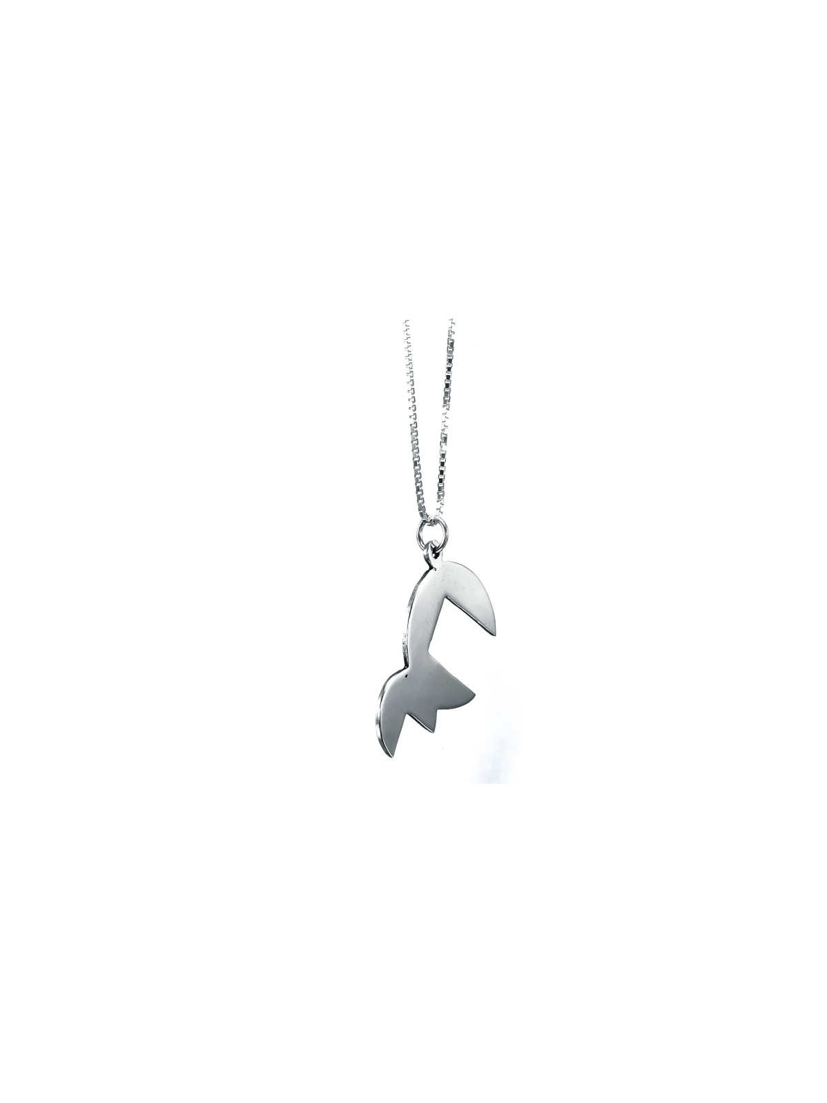 Round Silver Child Chai Pendant Shape Like the Old , Sterling Silver F
