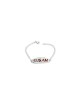 Silver English Name Bracelet with Enamel , Tu B'Av Gifts , Israeli Jud