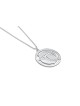 Pendentif Chai rond en argent sterling découpé, famille en argent sterling Ne