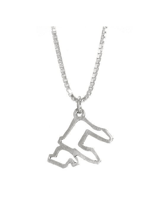 Giant Contemporary Sterling Silver Hollow Chai Nec , Chai Jewelry , Is
