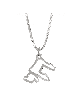 Giant Contemporary Sterling Silver Hollow Chai Nec , Chai Jewelry , Is