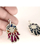 Pendentif en argent sterling Hamsa émaillé, collier familial en argent sterling