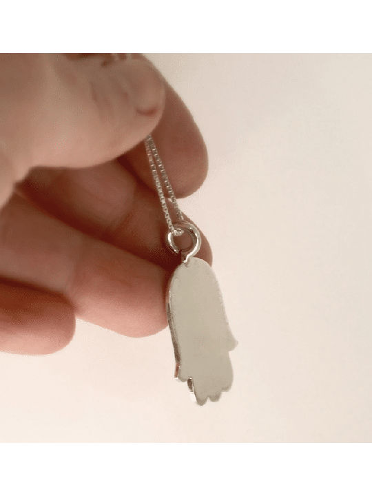 Pendentif en argent sterling Hamsa émaillé, collier familial en argent sterling