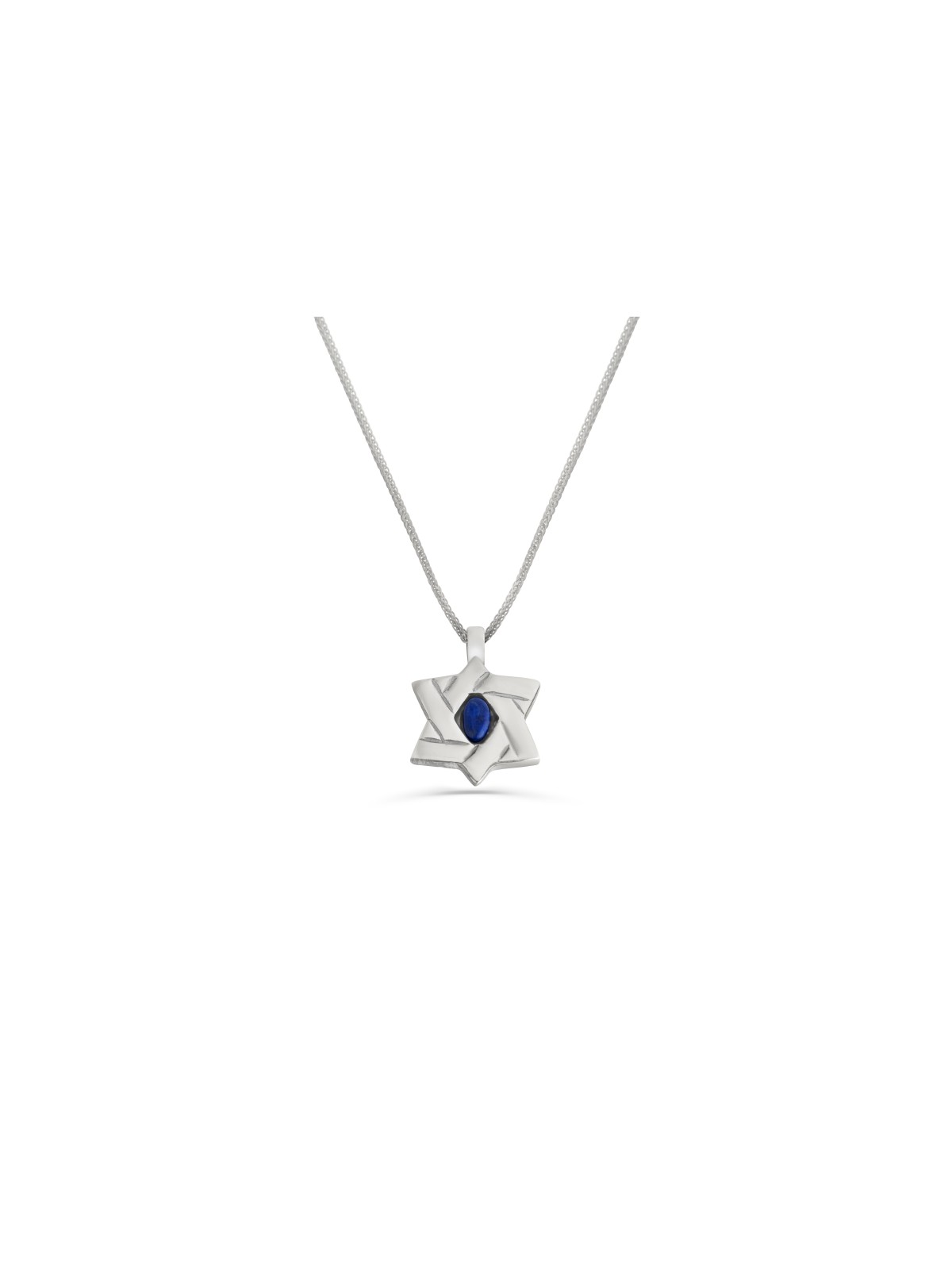 Collier moderne en argent sterling avec pierres de lapis, argent sterling Fa